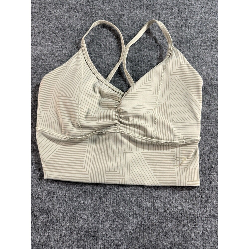 Gymshark Elevate Longline Sports Bra – Size Small – Sandy Brown – Light Support